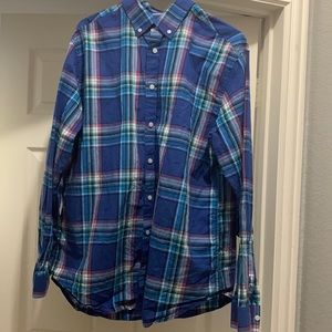Mens plaid button down